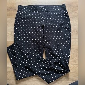 Women’s Slim Factor Elastic Waist Band Polka Dot Leggings | XL